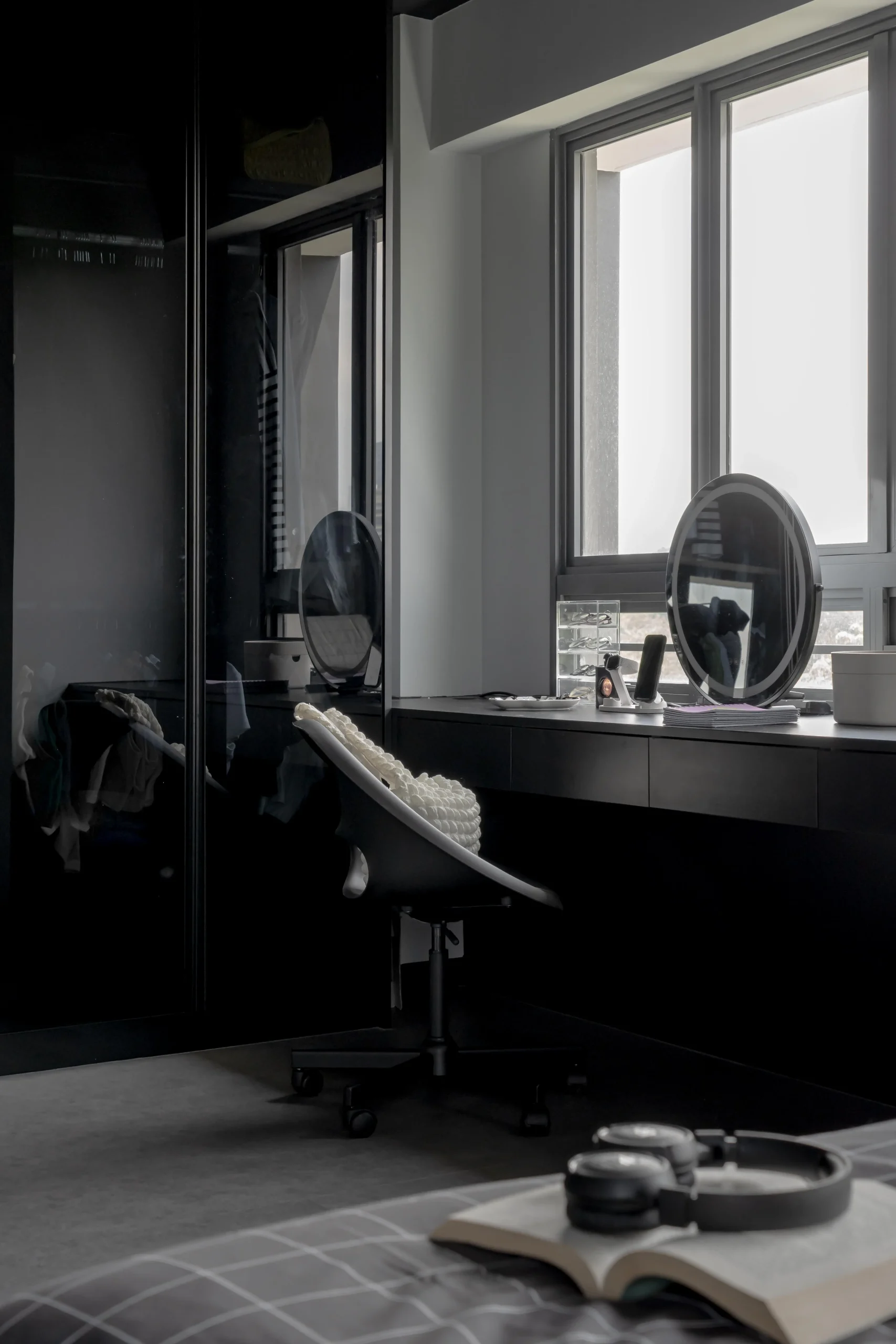 modern black interior