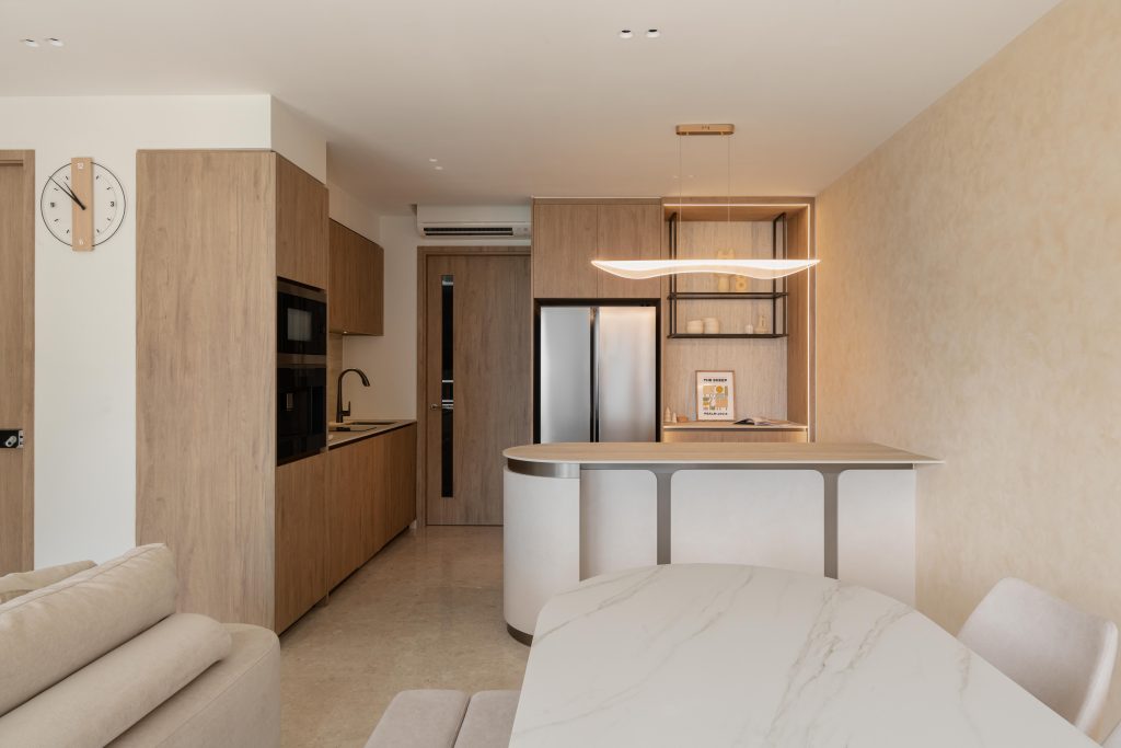 living and kitchen japandi interior design