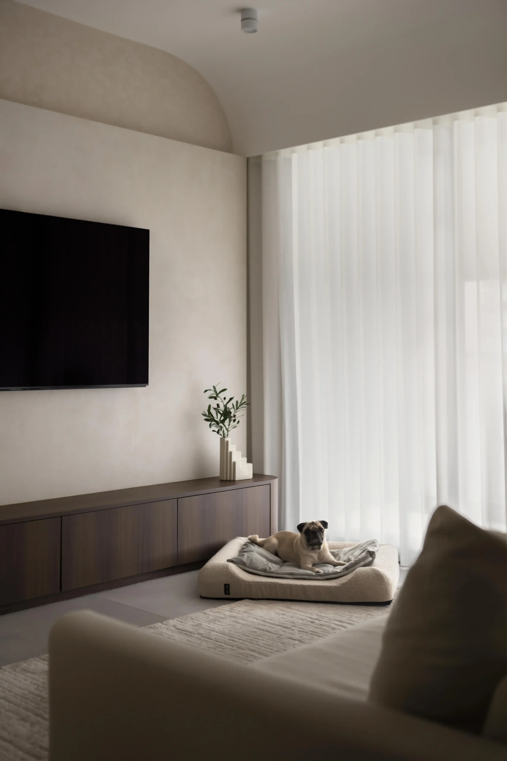 modern japandi living room